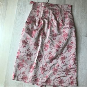 Pink Prada Silk Skirt SZ 42 4 6 Pencil Skirt